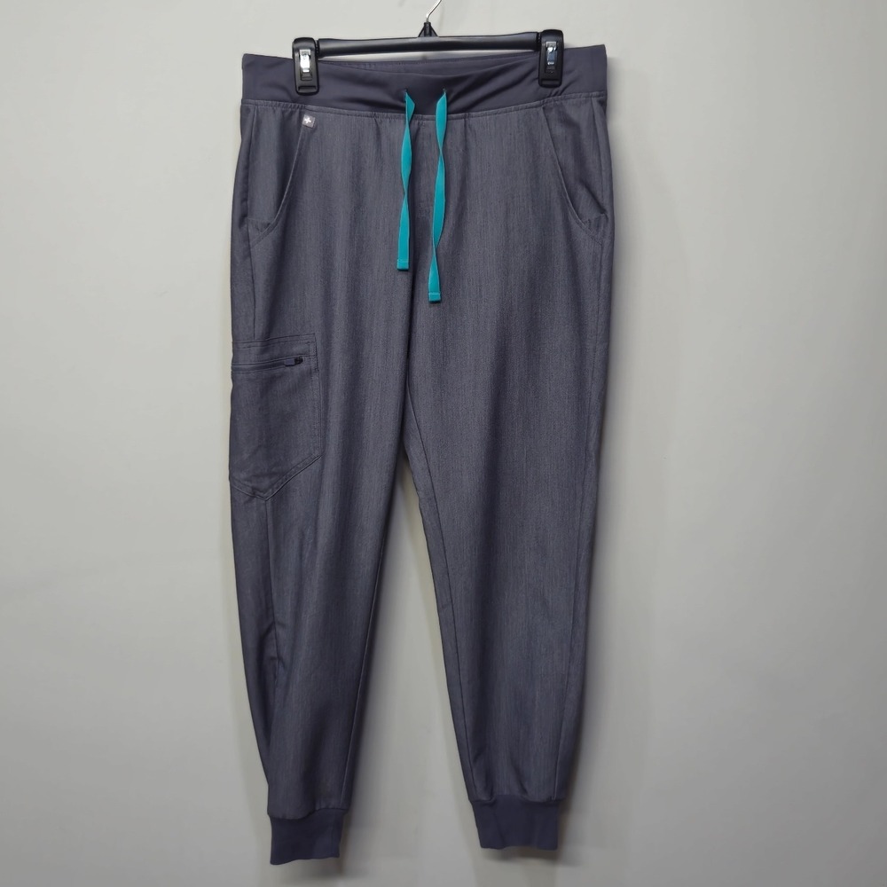 Figs Zamora Jogger Cargo Scrub Pants Women Medium Graphite 6 Pocket Workwear